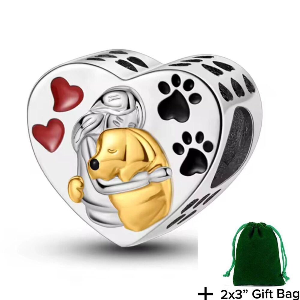 Dog Lover Bead Charm | 925 Silver | Brand New